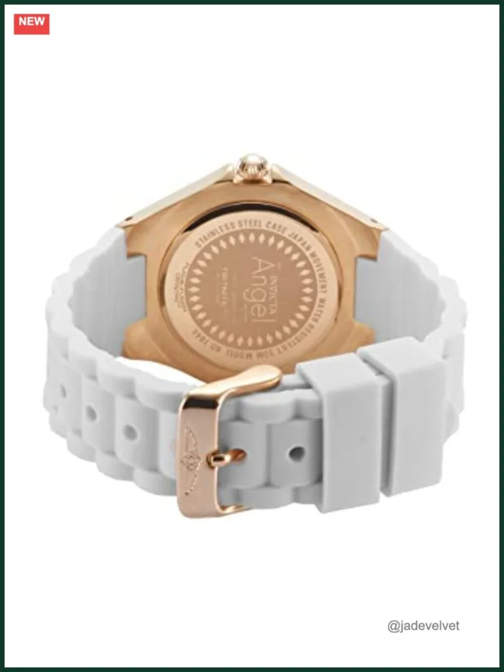 Invicta Angel Jelly Fish Crystal Accented Watch Silicone Strap 30m WR